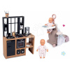 Smoby set prebaľovací vozík Baby Nurse Zlatá edícia, bábika a kuchynka Máša a medveď 220316-3