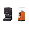 Gaggia New Classic EVO, black + Eureka Mignon Specialita, CR orange