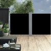 vidaXL Zaťahovacia bočná markíza, čierna 120x600 cm 48448