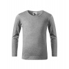 MALFINI LONG SLEEVE 121 / Detské tričko, dlhý rukáv - tmavo šedý melír 134
