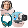 Cestovná poduška pod krk a hlavu do auta + SLÚCHADLÁ NA UŠI BLUETOOTH