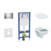 GEBERIT - Duofix Set předstěnové instalace, klozetu Alpha a sedátka softclose, tlačítko Sigma30, chrom SANI11CD1105