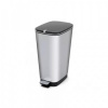 Odpadkový kôš, s pedálom, kovový efekt, 45 l, CURVER 