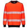 Portwest PW379 Reflexná mikina PW3 XL, Reflexná červená-Čierna