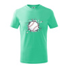 Baseball lopta v triku - Tričko detské bavlnené - 158 cm/12 rokov ( Mätová )