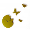 DIAMANTINI&DOMENICONI Dizajnové hodiny Diamantino & Domeniconi Butterfly green 40cm