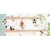 KIK KX4503 Vzdělávací pěnová oboustranná podložka PANDA PARK, 180 × 200 cm