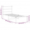 vidaXL Kovový rám postele s čelom biely 80x200 cm - Biela - 131425-77421
