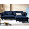Rohová sedacia súprava Glam, kráľovská modrá látka, pravý roh