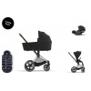 Cybex Platinum CYBEX Priam Travel Set + Cloud T Plus i-Size + Platinum Winter Footmuff sepia black 2025 chrome with brown details