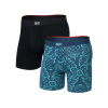 Pánska súprava boxeriek Saxx Vibe Xtra Boxer Brief Fly 2Pk Pineapple Brocade/Black L