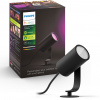 Záhradný reflektor Philips Lily Hue Spike Black Regulácia jasu 640 lm