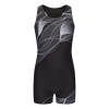 Slazenger LYCRA® XTRA LIFE™ Boyleg Swimming Suit Junior Girls Black/Grey 13 rokov