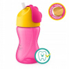 Philips AVENT Hrnček s ohybnou slamkou 300 ml dievča + P&M Miska 6m+