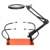 Spájkovacia Stanica so 4 Ramenami, Nastaviteľné Osvetlenie a 3x LED Lupa