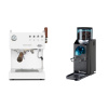 Ascaso Steel DUO PID PLUS, White&Wood + Rancilio Rocky Doserless, black