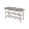 HALMAR Botník s lavicou ST-11, biela/sivá