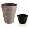 Prosperplast Kvetináč Sand s vkladom, mocca, 34,5 cm