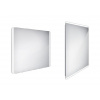 Nimco Zrkadlá - Kúpeľňové podsvietené LED zrkadlo 900 x 700 mm, zaoblené, alumínium ZP 17019