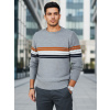 Pánsky sivý pruhovaný sveter Dstreet WX2324