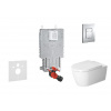 Grohe Uniset - Set predstenovej inštalácie, klozetu a sedadla ME by Starck, Rimless, SoftClose, tlačidla Skate Cosmo, chróm 38643SET-KM