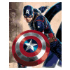 Diamantové maľovanie - KAPITÁN AMERIKA V BOJOVEJ POZÍCII Rámovanie: vypnuté plátno na rám, Rozmer: 40x50 cm