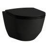 Laufen PRO závesné WC 53x36 cm,Rimless,hlboké splachovanie,bez sedátka,Čierna Matná H8209667160001