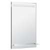 Aqualine Zrkadlo s LED osvetlením a policou 50x80cm, gombíkový vypínač ATH52
