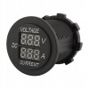 DC 12-24V LED Motocyklový voltmeter, ampérmeter