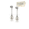 Strieborné náušnice Swarovski - W 020 T / White /