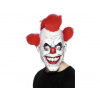 Maska strašidelný Klaun s červenými vlasmi