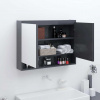 vidaXL Kúpeľňová zrkadlová skrinka 80x15x60 cm MDF sivá - Sivá - 181709-115817