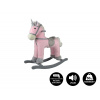 Teddies Kůň houpací - růžový jednorožec - 71 cm - se zvukem a pohybem