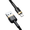 Baseus CALKLF-RV1 Cafule 3m USB/Lightning zlatá-čierna dátová a nabíjacia kábel