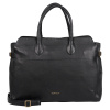 Dámska kožená kabelka na notebook Burkely Miata - čierna