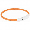 Svietiaci krúžok USB na krk, oranžový (RP 2,10 €) XS-S: 35 cm/ ø 7 mm