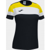 Joma Dámsky dres CREW IV COTTON T-SHIRT BLACK-YELLOW S/S Veľkosť: M