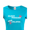 Dámske tričko nie som princezná, som cyklistka, Barva Modrá, Velikost L, Canvas Dámské tričko s krátkým rukávem Bezvatriko.cz 0337