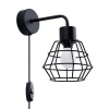 Sollux Lighting Nástenné svietidlo Suba, 1x čierne drôtené tienidlo