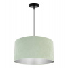Light Home Závesné svietidlo Mediolan, 1x pistáciové/chrómové textilné tienidlo