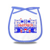Podbradník s folklórnym motívom modrý III