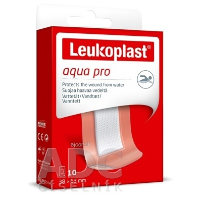 BSN Medical GmbH LEUKOPLAST AQUA PRO náplasť na rany, vodeodolná, 38x63 mm (inov.2020/2021) 1x10 ks