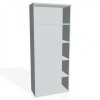 Policová skriňa Strong, 80x192x40 cm, sivá