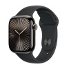 Apple Watch Series 10 GPS + Cellular 42mm Slate Titanium Case with Black Sport Band - M/L MWXH3QC/A