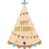 Fóliový balón supershape Klobúčik Happy Birthday pastel 66cm