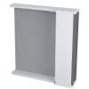 Sapho PULSE galérka s LED osvetlením 2x3W, 75x80x17cm, pravá, biela/antracit (PU078P) SPH PU078-3034