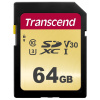 Karta TRANSCEND SDXC 64GB 500S, UHS-I U3 V30 (R:95/W:50 MB/s) TS64GSDC500S