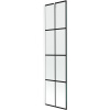Mexen Next, vaňová zástena 1-krídlová 50 x 150 cm, fixné krídlo, 6 mm číre sklo s čiernym vzorom, biely profil, 895-050-000-00-77-20
