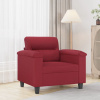 vidaXL Kreslo vínovo-červené 60 cm umelá koža - Červená - 82383-36769