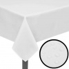 vidaXL Obrus, 5ks, biely, 130 x 130 cm